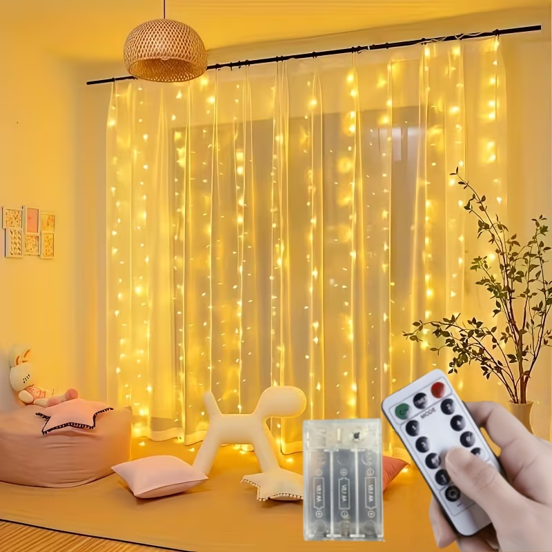 300/600 LED Battery-Operated F - Fairy Light Curtain 리뷰 및 가격