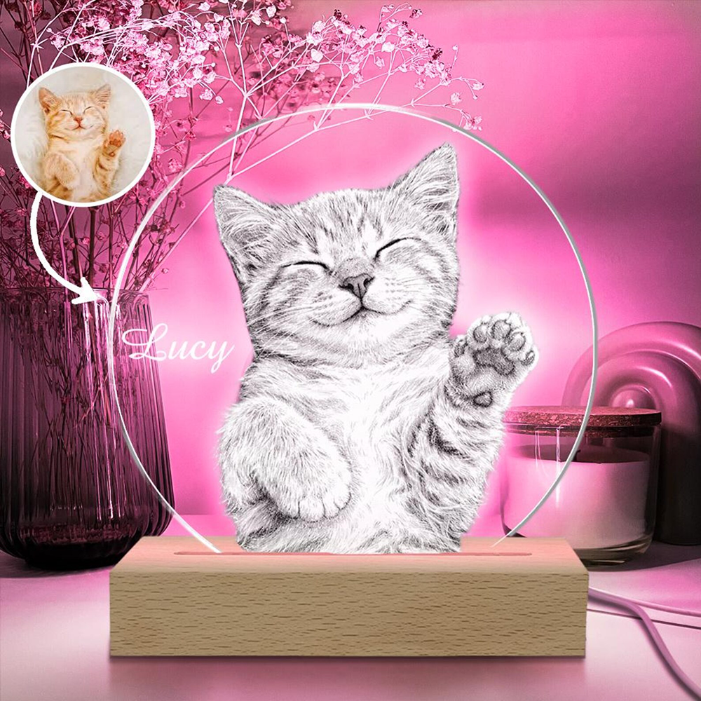 Pet Portrait Personalized LED  - Unique Lighting Decor 리뷰 및 가격