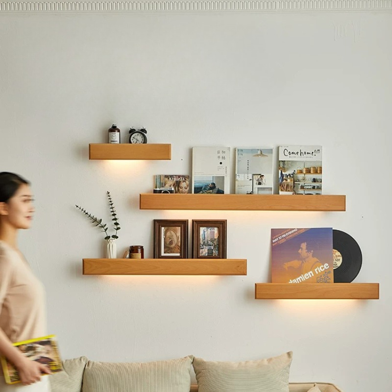 Solid Wood Wall Storage Shelf  - Lighting And Decor Magazine 리뷰 및 가격