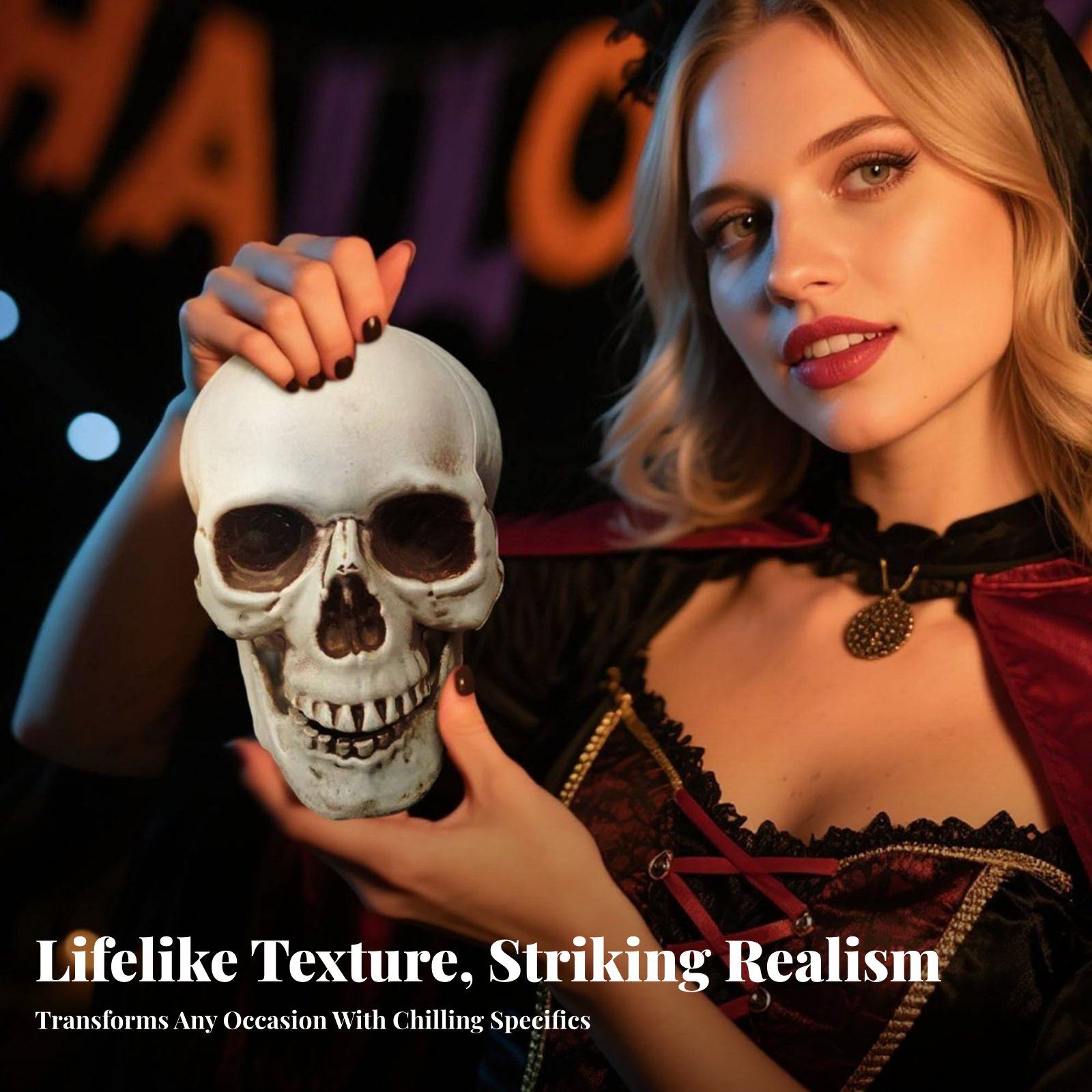 Realistic Skull Model Horror T - Decor Lighting & Decor Fires Photos 리뷰 및 가격
