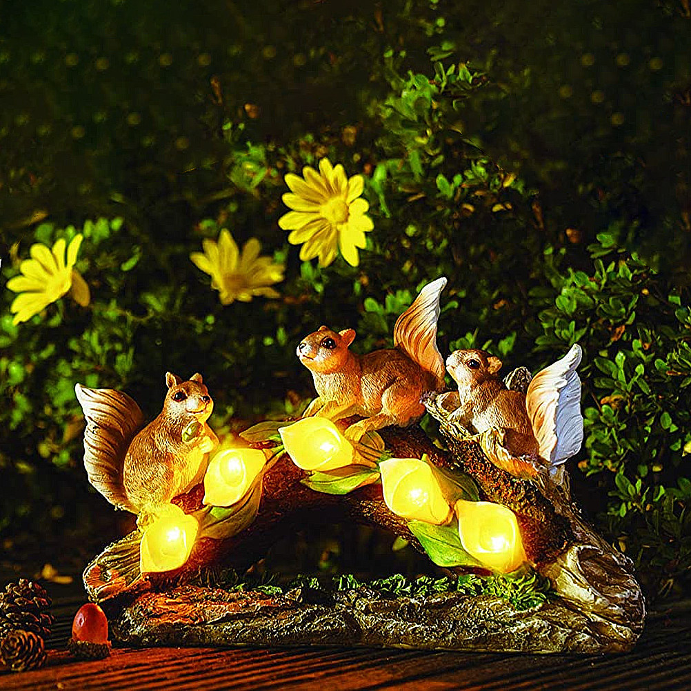 Solar Squirrel Lawn Lamp Resin - Yard Lighting Decor 리뷰 및 가격