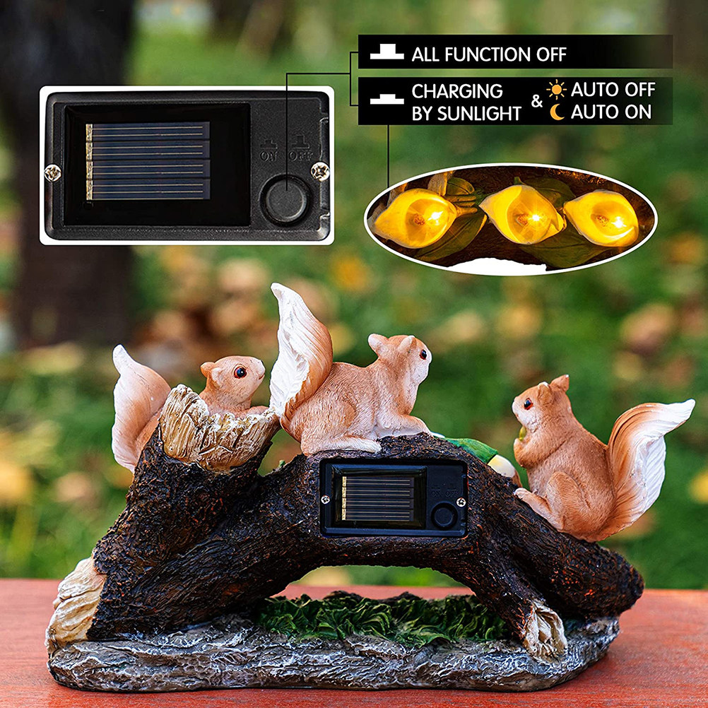 Solar Squirrel Lawn Lamp Resin - Yard Lighting Decor 리뷰 및 가격