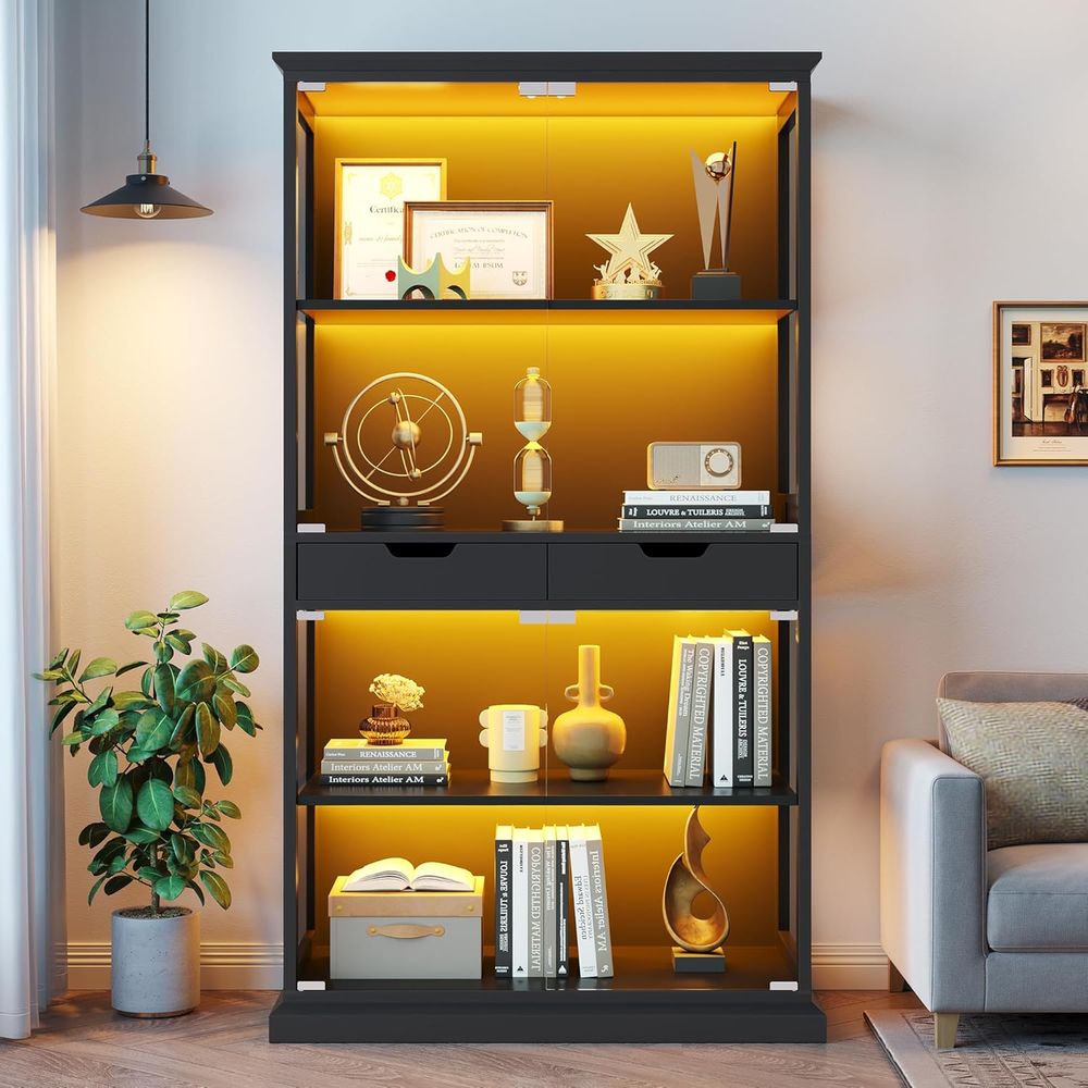 68 Tall Glass Display Cabinet  - Lighting & Home Decor Studio 리뷰 및 가격