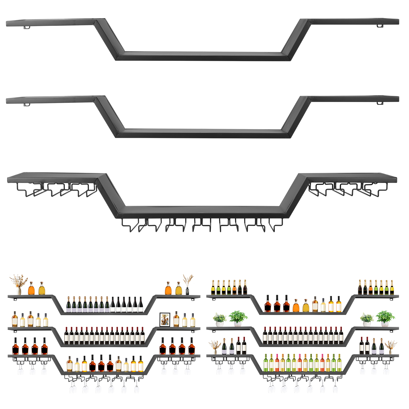 140x20cm Wall-Mount LED Wine R - Lighting Metal Wall Decor 리뷰 및 가격