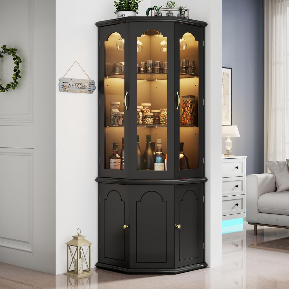 Corner Bar Cabinet w LED Light - Home Lighting & Decor St Catharines On 리뷰 및 가격