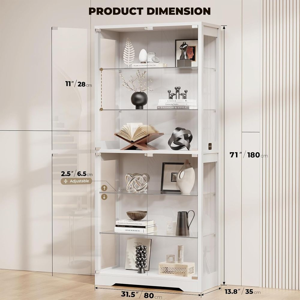 71 6-Tier Glass Door Display C - Lighting & Home Decor Studio 리뷰 및 가격