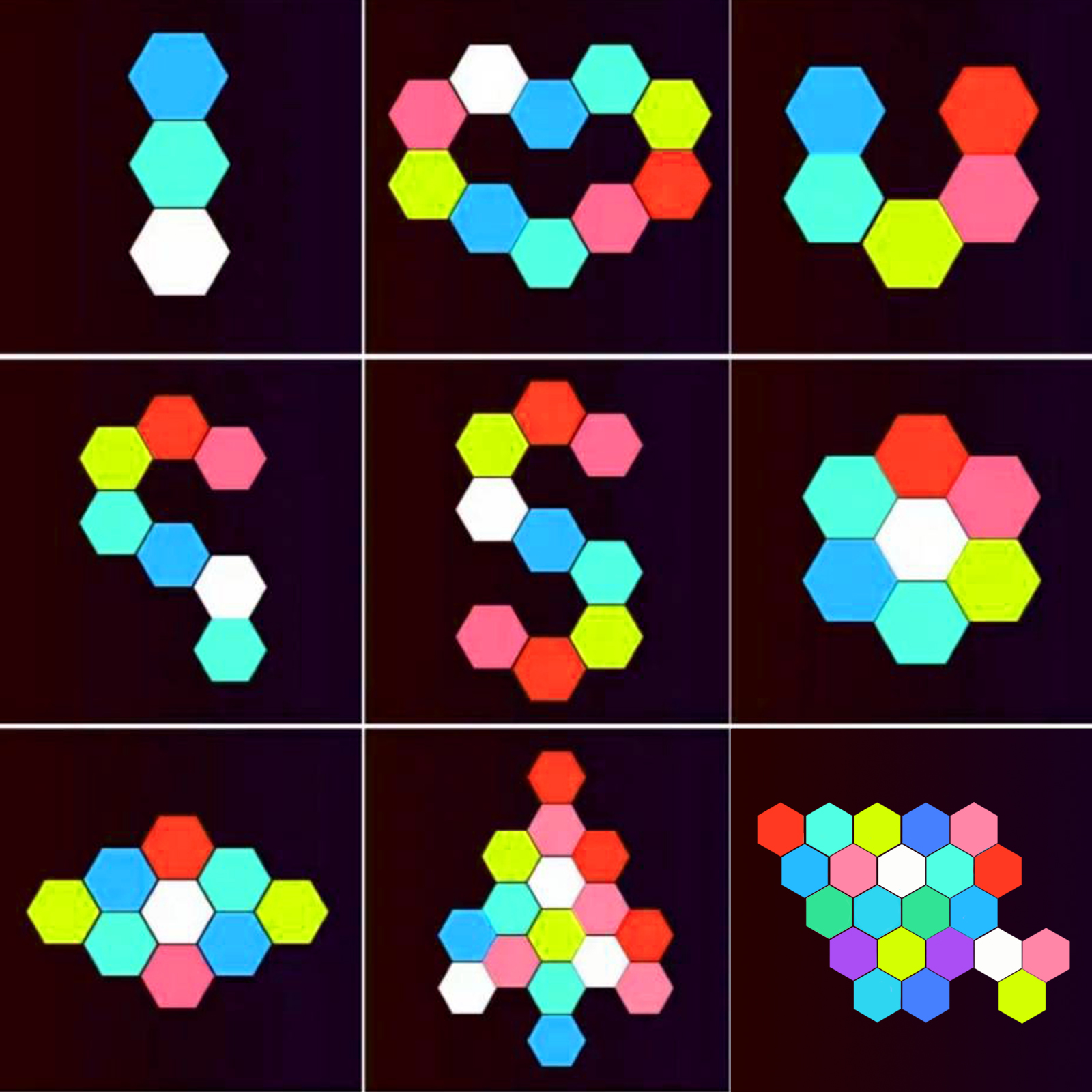 Remote control geometric hexag - Lighting Decor In Room 리뷰 및 가격