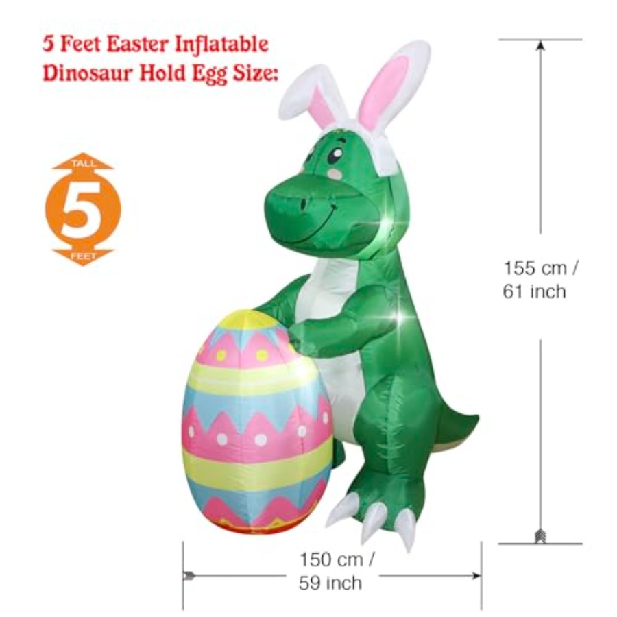 Easter Inflatable Dinosaur Cut - Unique Lighting Decor 리뷰 및 가격